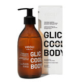 Veoli Botanica Glic Cool Body, gel lavante esfoliante e regolatore del corpo con acido glicolico al 5% ed estratto di alghe, 280 ml