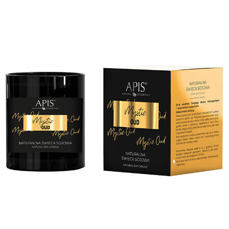 Apis Mystic Oud, candela di soia naturale, 220 g