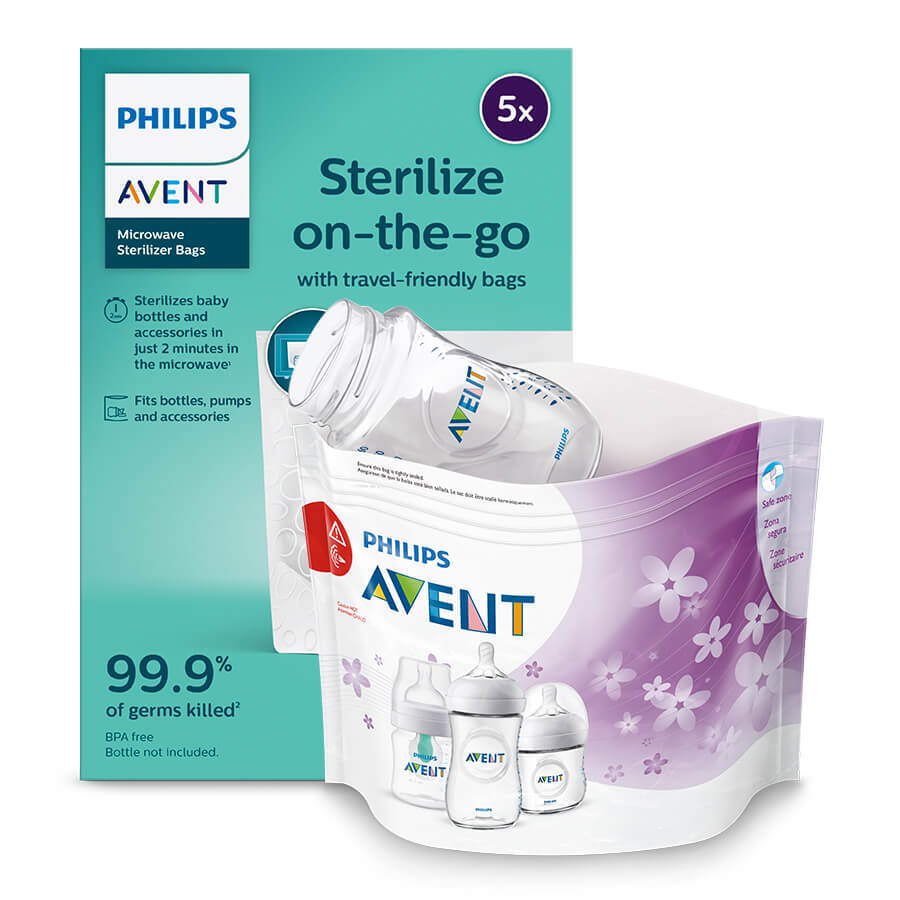 Avent, buste per sterilizzazione a microonde, riutilizzabili, SCF297/05, 5 pezzi