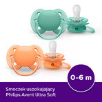 Avent Ultra Soft, succhietto in silicone, simmetrico, neutro, SCF091/03, 0-6 mesi, 2 pezzi