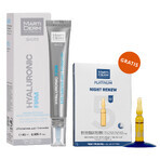 Set mit kostenlosem MartiDerm Shots Hyaluronic Filler, Gesichtsserum, 20 ml + Platinum Night Renew, Nacht-Booster, 2 ml x 5 Ampullen