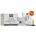 Set con MartiDerm Platinum GF Vital Age Cream in omaggio, crema per pelli secche, 50 ml + Night Renew, booster notturno, 2 ml x 5 fiale