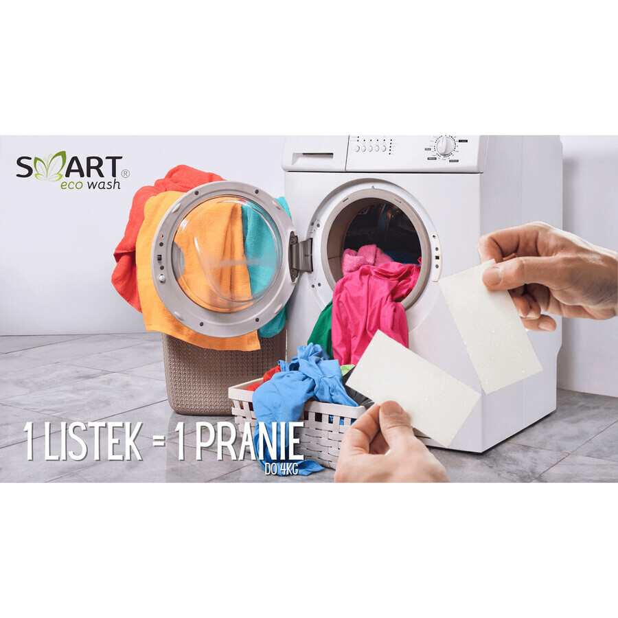 Smart Eco Wash, draps de lavage et d'adoucissement, neutres, 40 pièces