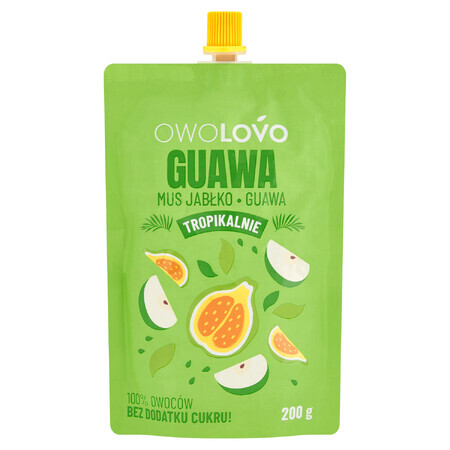 Owolovo Tropically Guava Mousse di mela e guaiava in tubetto, 200 g