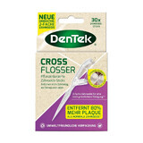 DenTek Cross Flosser, stuzzicadenti con filo interdentale, 30 pezzi