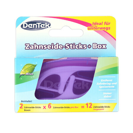 DenTek On-The-Go stuzzicadenti per filo interdentale, 12 pezzi