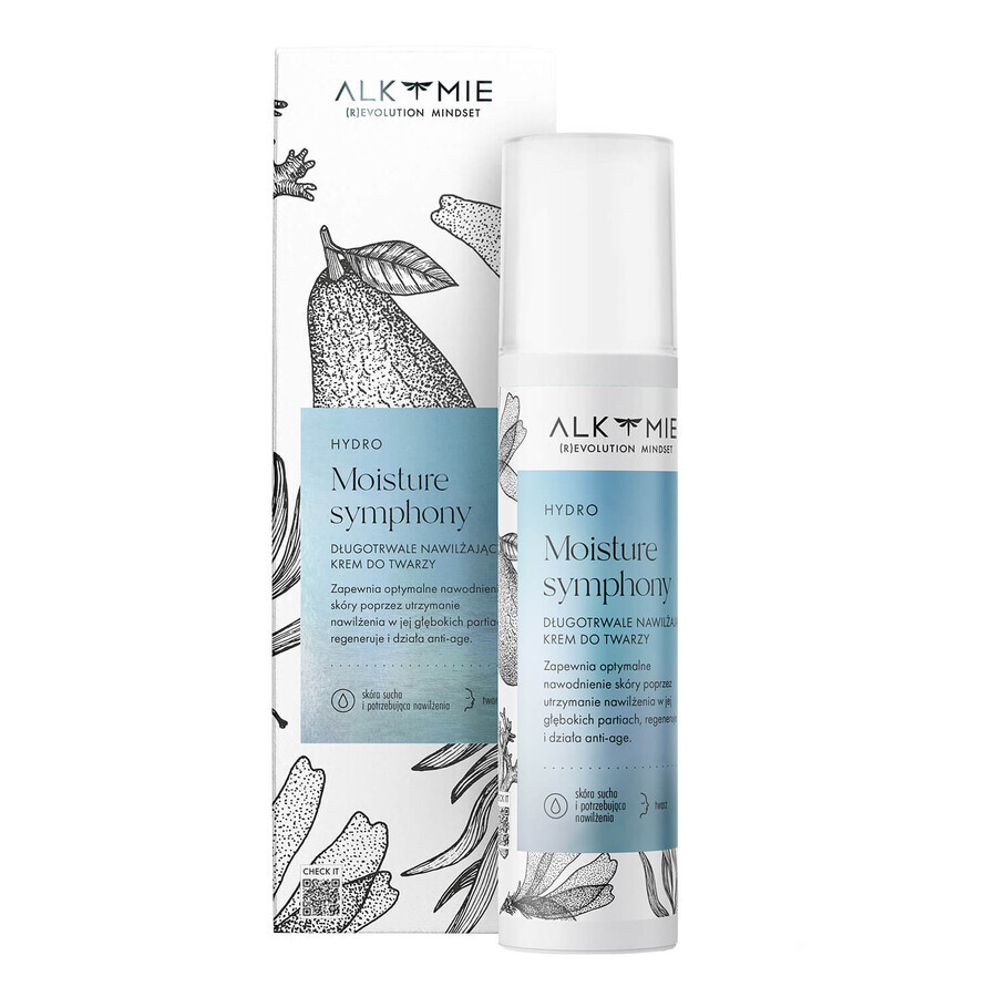 Alkmie Hydro Moisture Symphony, crema viso idratante a lunga durata, 50 ml