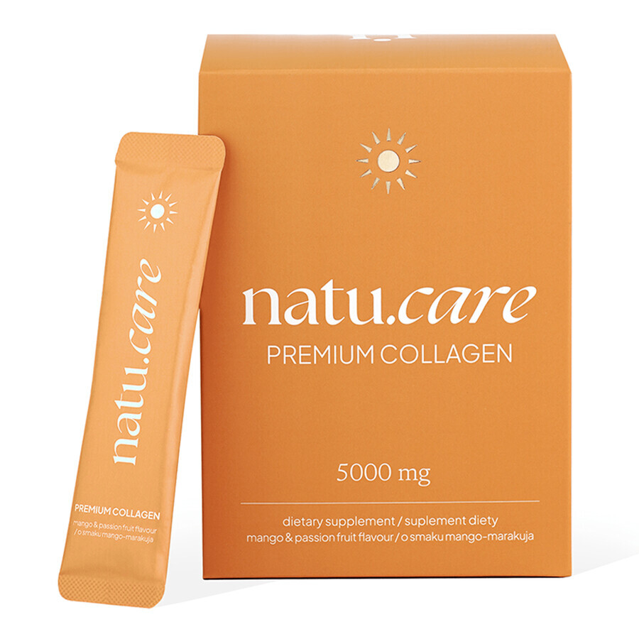 Natu.Care Premium Collagen 5000 mg, gusto mango-maracuja, 30 bustine