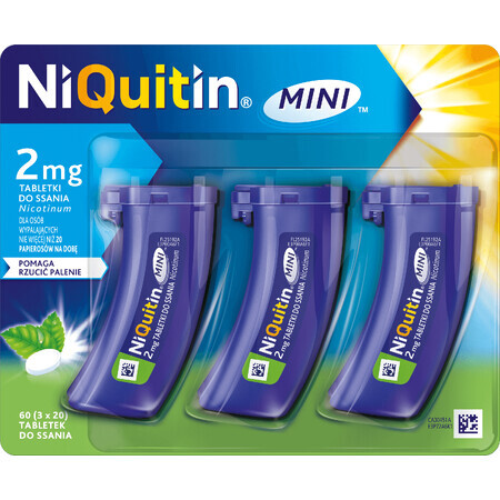 NiQuitin Mini 2 mg, 60 Lutschtabletten