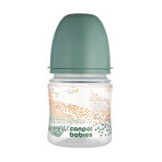 Canpol Babies EasyStart, anti-colique, biberon à large ouverture, Montagnes, vert, 35/242, dès la naissance, 120 ml