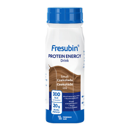 Fresubin Protein Energy Drink, Nährstoffpräparat, Schokoladengeschmack, 4 x 200 ml