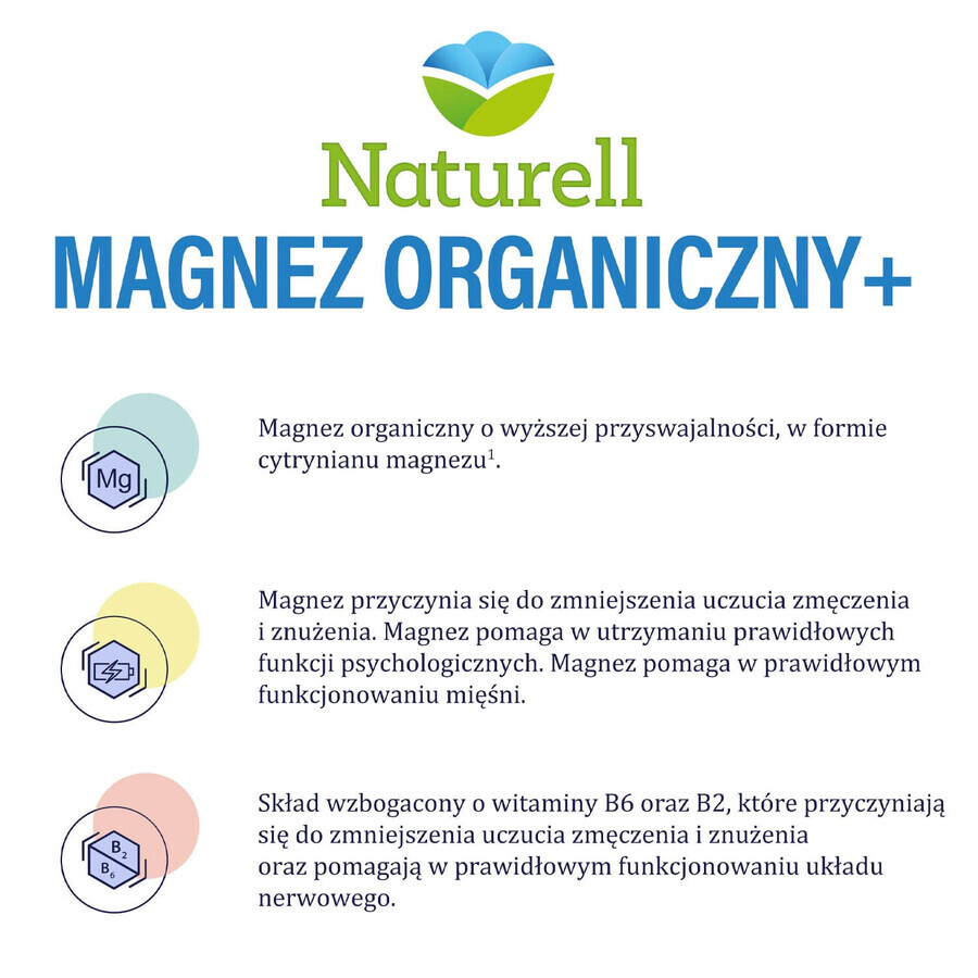 Naturell Magnesio+ organico, 100 capsule