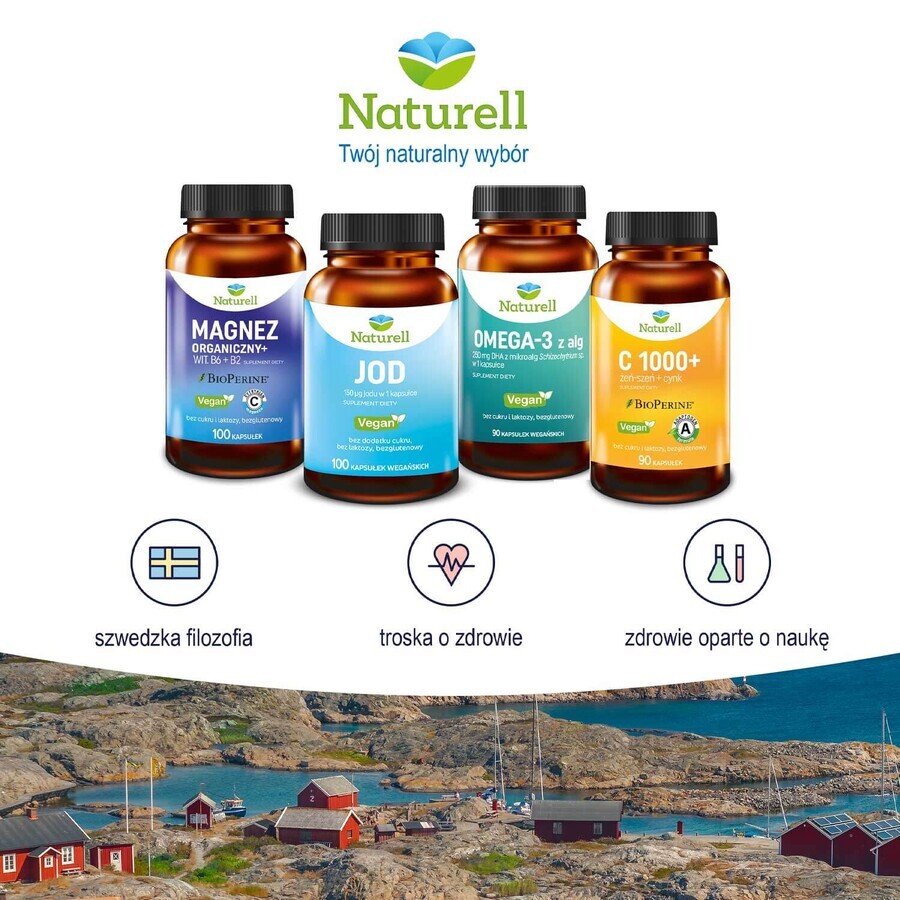 Naturell Magnesio+ organico, 100 capsule