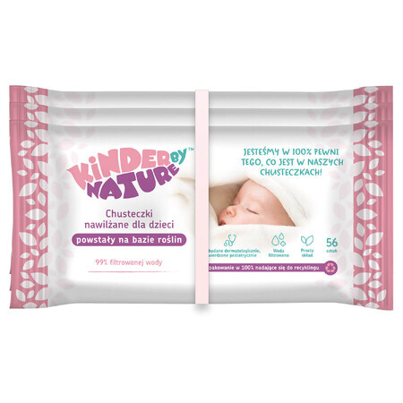 Kinder by Nature, wet wipes for babies and children, 3 x 56 pieces