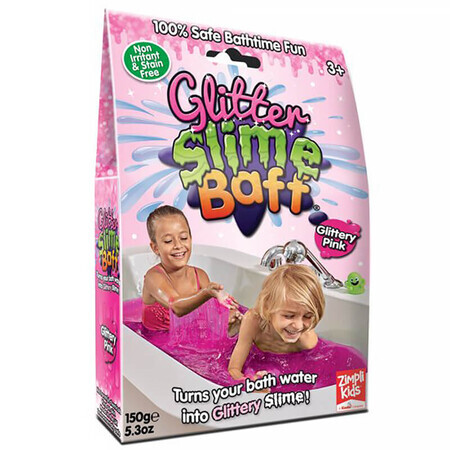 Zimpli Kids Slime Baff Glitter, Glitter-Bastelset, rosa, ab 3 Jahren