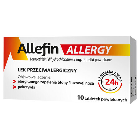 Allefin Allergy 5 mg, 10 compresse rivestite con film