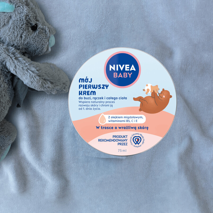 Nivea Baby La mia prima crema, per viso, mani e corpo, dal 1° giorno di vita, 75 ml