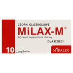 Milax-M 1500 mg, glycerin suppositories for children, 10 units