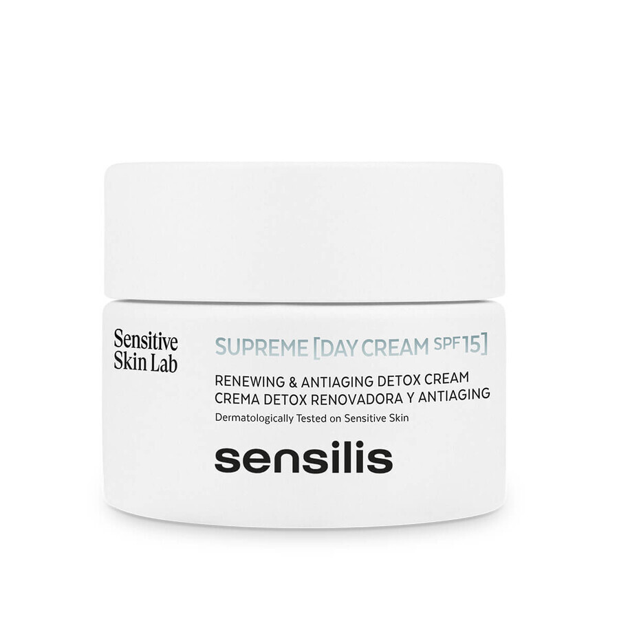 Sensilis Supreme Renewing&amp;Detox set, crema giorno, SPF15, 50 ml + crema occhi, 25 ml