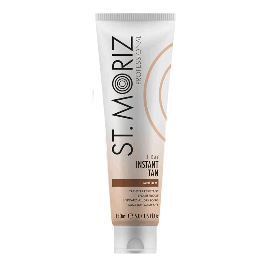 St. Moriz Professional, bronzatore istantaneo lavabile per il corpo, medio, 150 ml