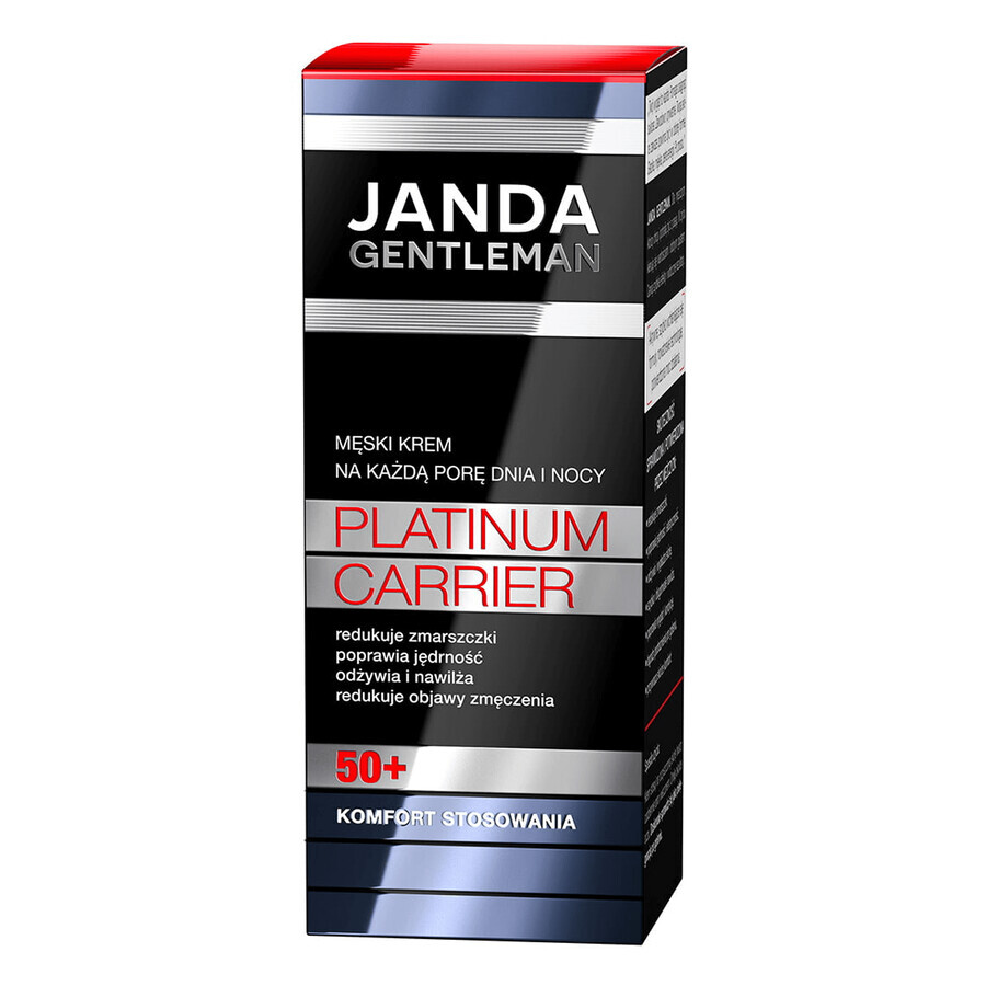 Janda Gentleman Platinum Carrier 50+, crema facial para hombres, 50 ml