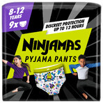 Pampers Ninjamas Pyjama Pants, pannolini per bambini, 8-12 anni, 27-43 kg, 9 pz.