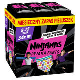 Pampers Ninjamas Pajama pants, diapers for girls, 8-12 years, 27-43 kg, 54 pieces