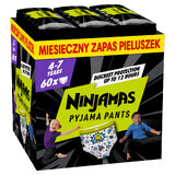 Pampers Ninjamas Pajama pants, diapers for boys, 4-7 years, 17-30 kg, 60 pcs