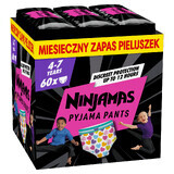 Pampers Ninjamas Pajama pants, diapers for girls, 4-7 years, 17-30 kg, 60 pcs