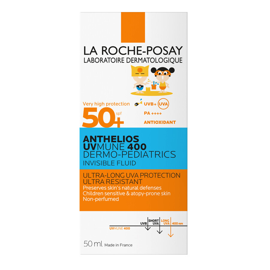 La Roche-Posay Anthelios UVMune 400 Dermo-Pediatrics, children's facial protection fluid, SPF 50+, 50 ml