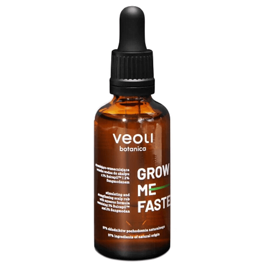 Veoli Botanica Grow Me Faster, anregende und stärkende wässrige Kopfhauteinreibung, 50 ml