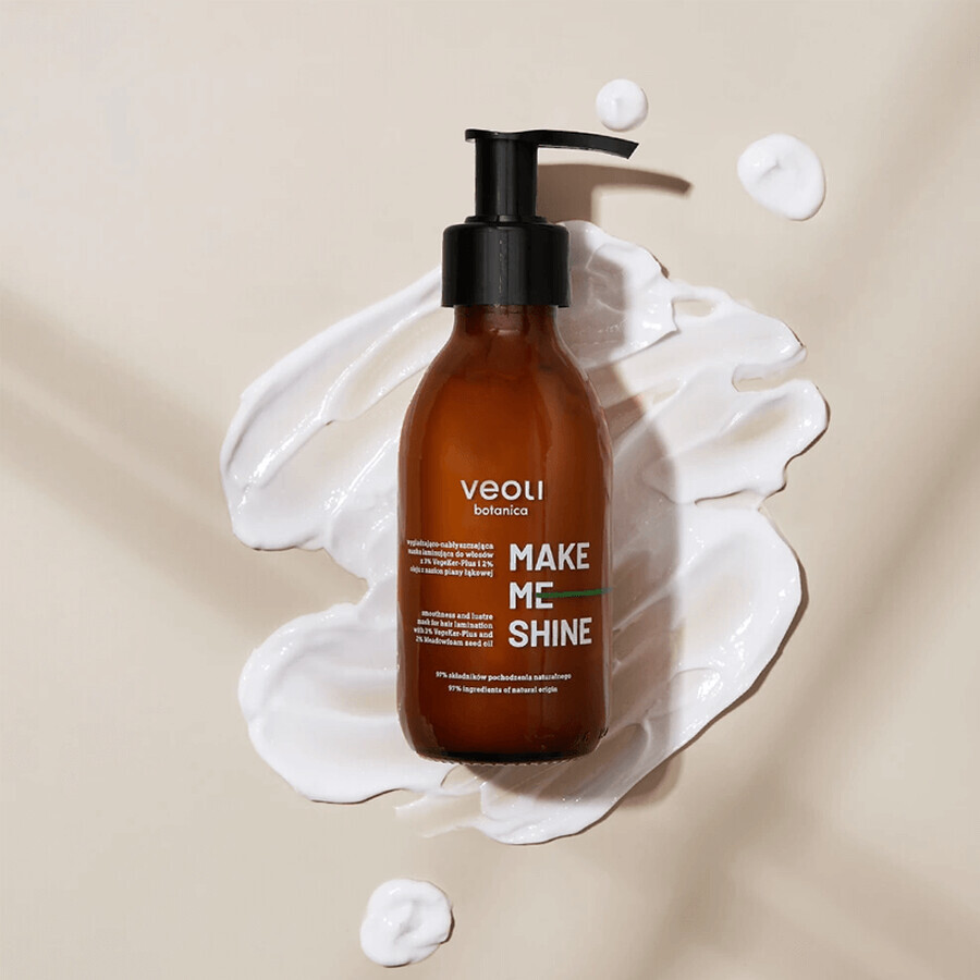 Veoli Botanica Make Me Shine, mască laminantă pentru păr, netezitoare și hidratantă, 140 ml