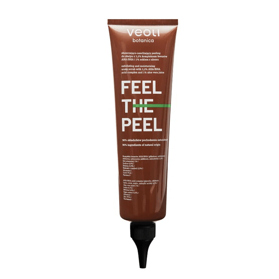 Veoli Botanica Feel The Peel, scrub esfoliante e idratante per il cuoio capelluto, 150 ml