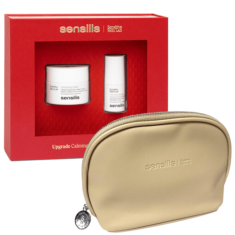 Sensilis Upgrade kit, crema AR 50 ml + crema per il contorno occhi 15 ml + borsa cosmetica in omaggio