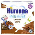 Humana Milk Minis Dessert, budino al cioccolato, dopo 10 mesi, 4 x 100 g