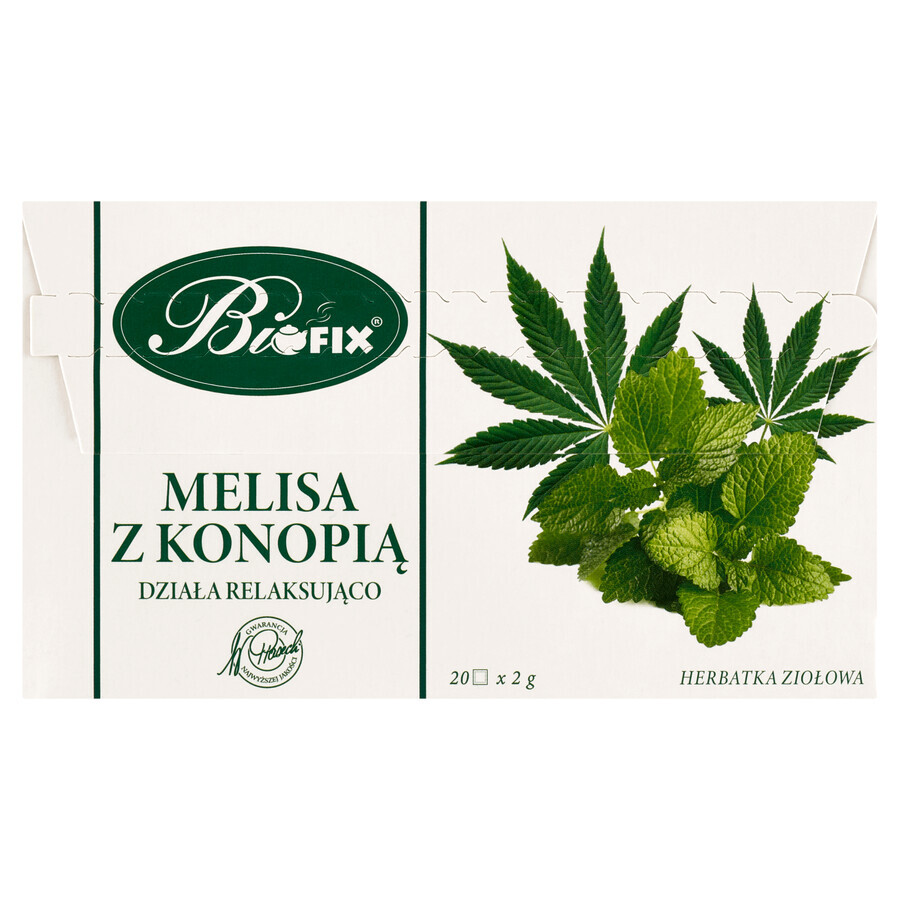 Bi Fix Melissa con Canapa, tisana, 2 g x 20 bustine 