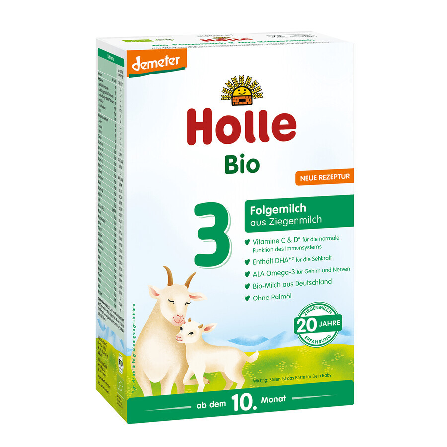 Holle Bio 3, a base de leche de cabra, a partir de 10 meses, 400 g