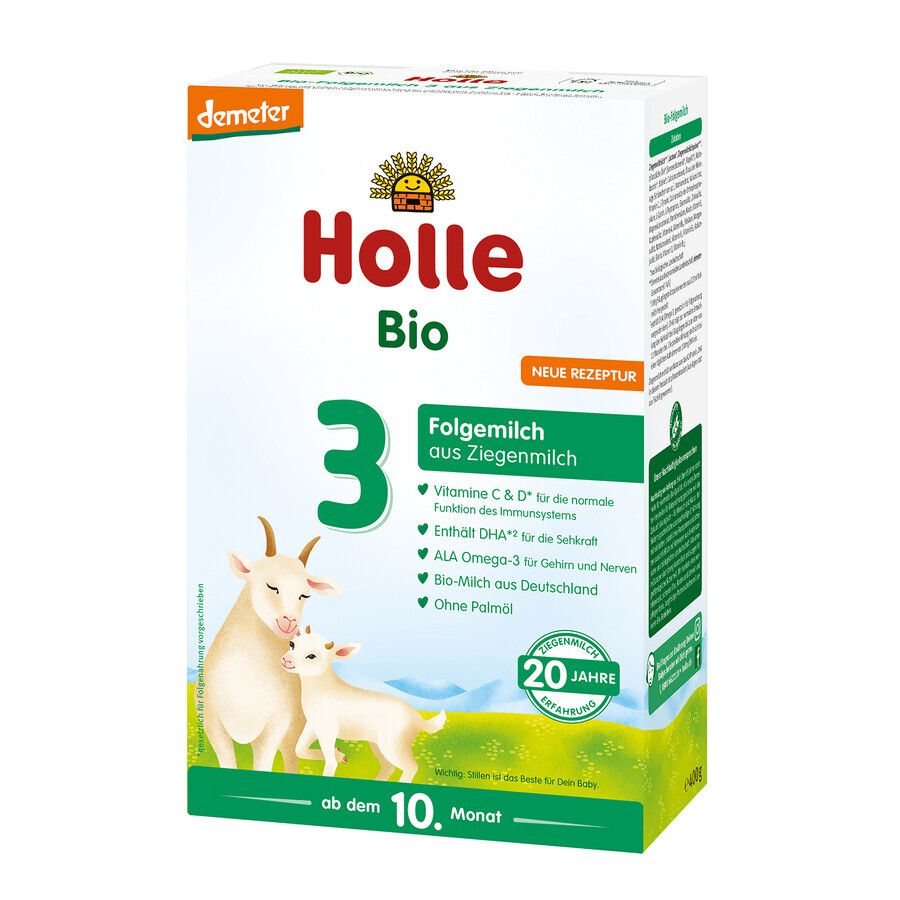 Holle Bio 3, a base de leche de cabra, a partir de 10 meses, 400 g