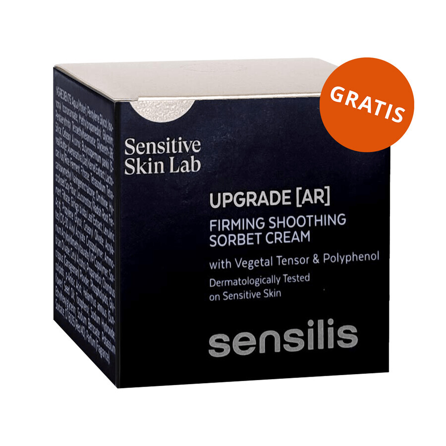 Sensilis Upgrade, crema notte rassodante e correttiva delle rughe, 50 ml + Upgrade AR, crema sorbetto rassodante e lenitiva, 5 ml in omaggio