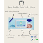 Luna Bambini Aqua Water Wipes set, șervețele umede, apă, 4 x 50 bucăți