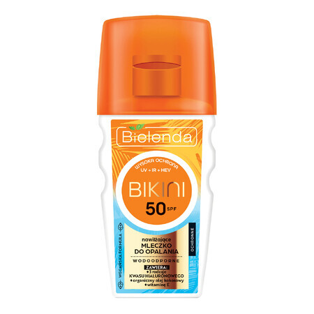 Bielenda Bikini, lozione solare idratante, resistente all'acqua, SPF 50, 125 ml