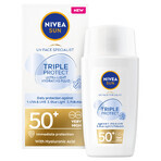 Nivea Sun Tripple Protect, fluido viso, SPF 50+, 40 ml