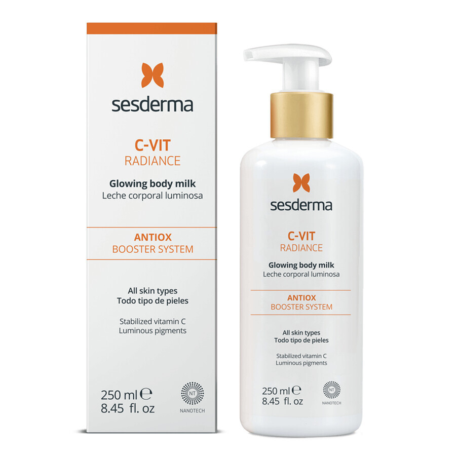 Sesderma Set, C-Vit Radiance, aufhellende Körpermilch, 250 ml + Repaskin, klares Sonnenschutzspray, SPF 50, 200 ml 