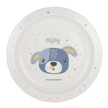 Canpol Babies, plastic plate for children, Cute animals, 4/411, blue, from 9 months, 1 pc