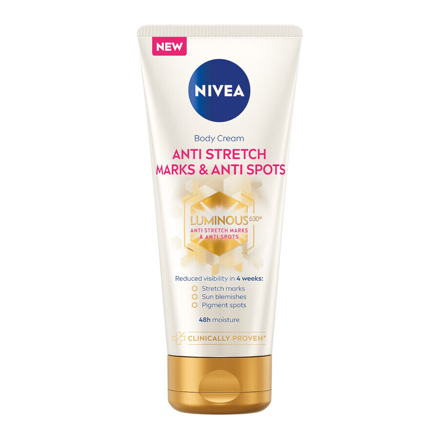 Nivea Luminous 630, crema corpo antismagliature, 200 ml