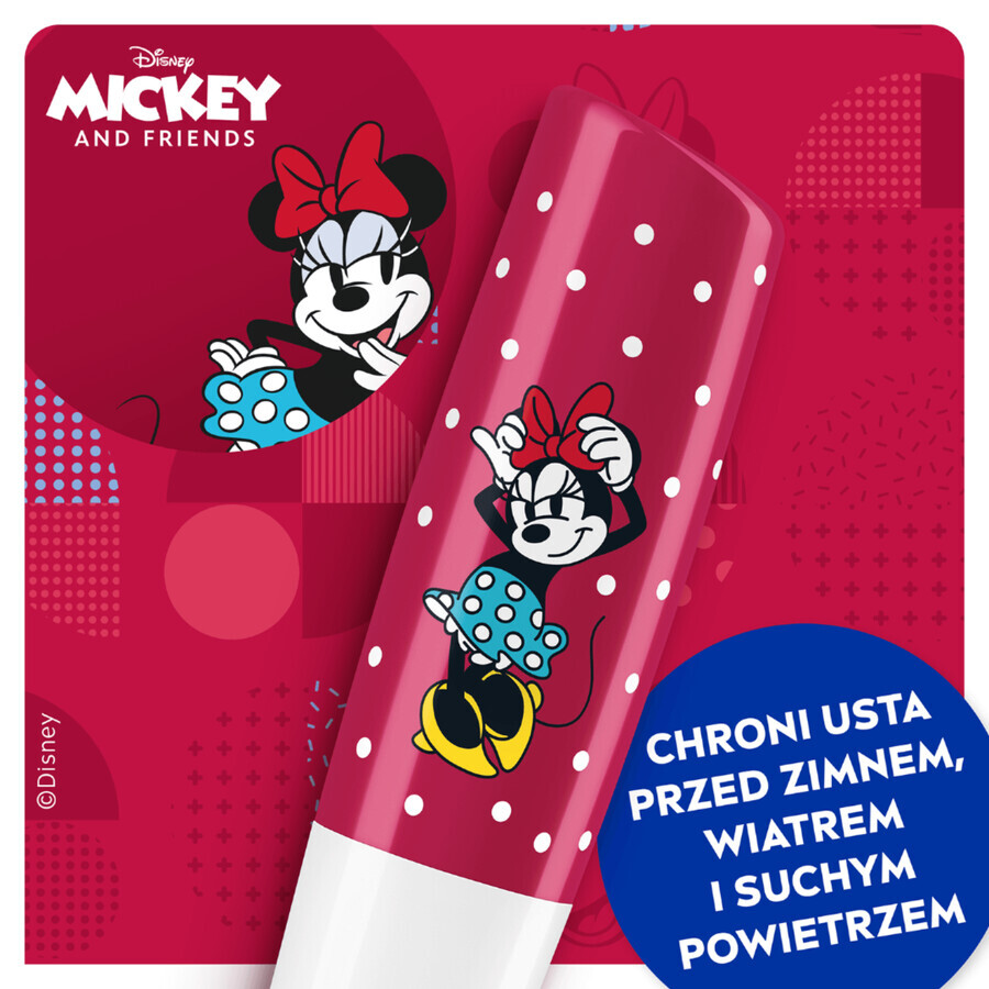 Nivea Minnie Mouse, lipstick, verzorging, Cherry Cupcake, 4.8 g