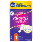 Always Platinum Winged Sanitary Napkins, Size 1, Normal, 30 pcs