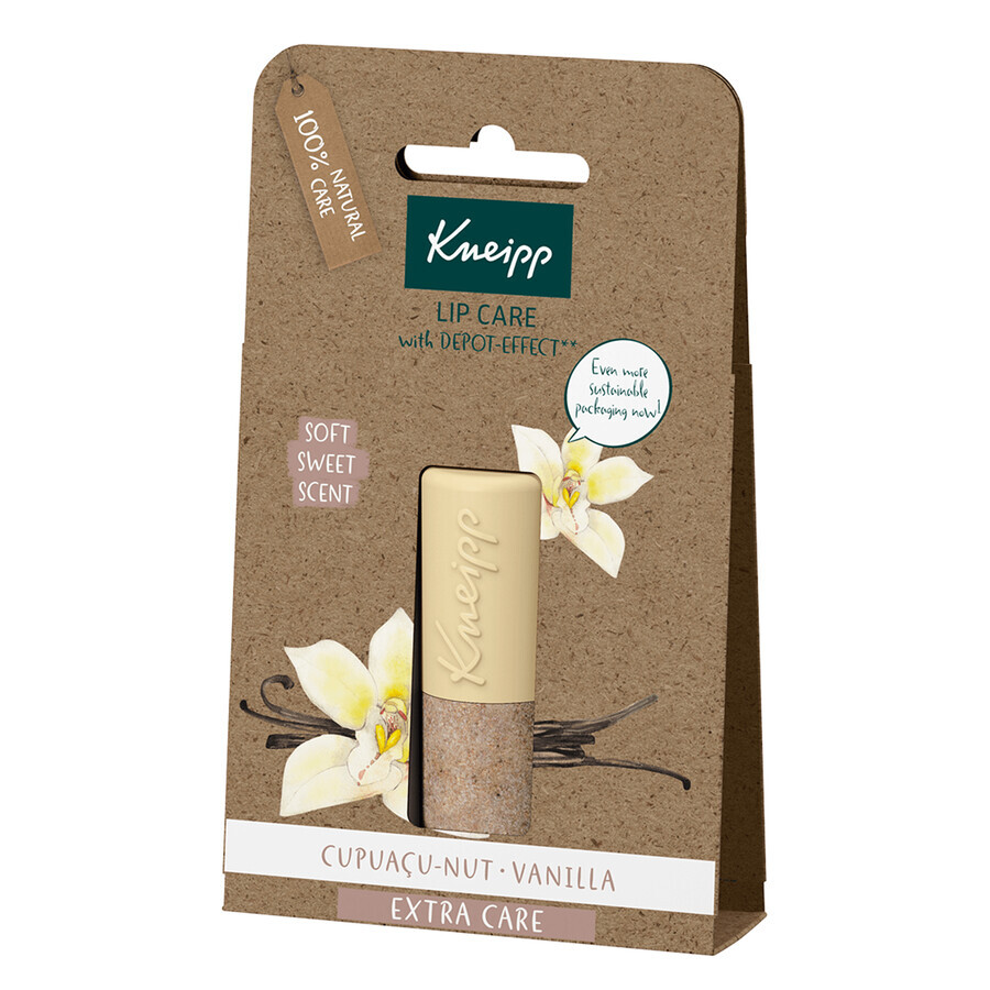 Kneipp Extra Care, baume à lèvres, vanille, 4,7 g