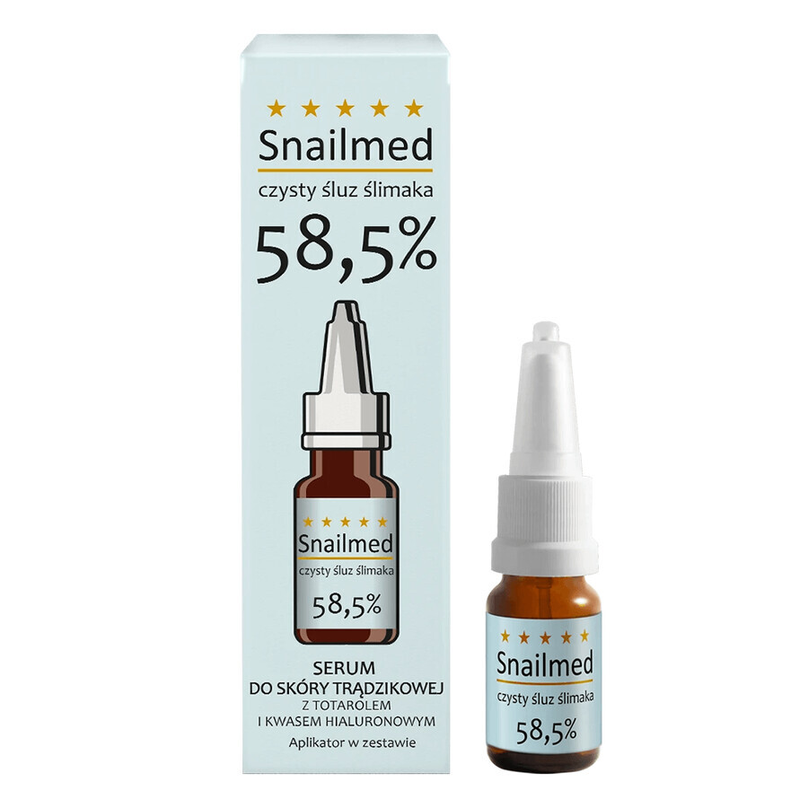 Snailmed Pure Snail Mucus 58.5%, anti-acne normalizing serum, with totarol and hyaluronic acid, 8 ml