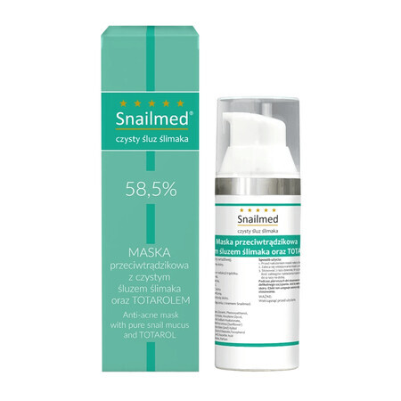 Snailmed Pure Snail Mucus 58.5%, Anti-Akne-Maske, mit reinem Schneckenschleim und Tolarol, 30 ml